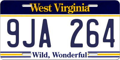 WV license plate 9JA264