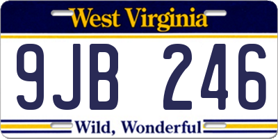 WV license plate 9JB246