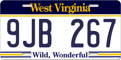 WV license plate 9JB267