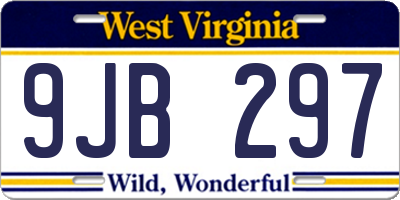 WV license plate 9JB297