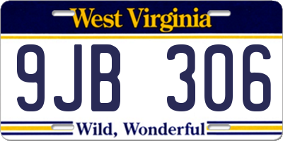 WV license plate 9JB306