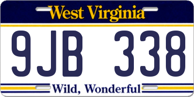 WV license plate 9JB338