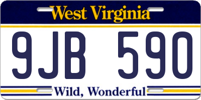 WV license plate 9JB590