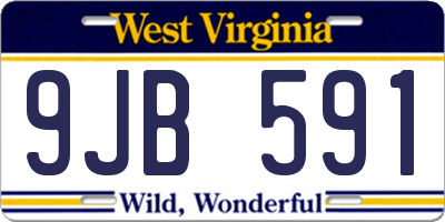 WV license plate 9JB591