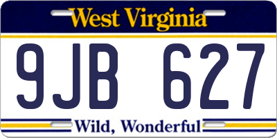 WV license plate 9JB627