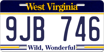 WV license plate 9JB746