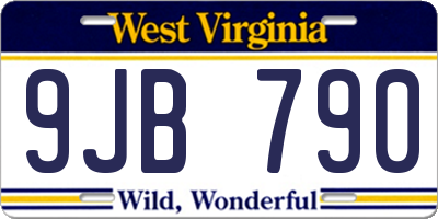 WV license plate 9JB790