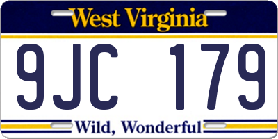 WV license plate 9JC179