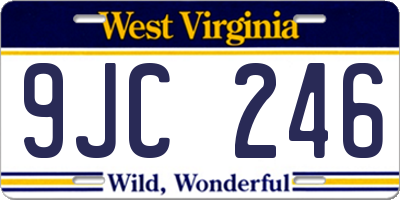 WV license plate 9JC246
