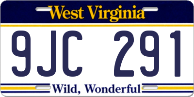 WV license plate 9JC291