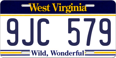 WV license plate 9JC579