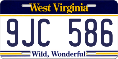 WV license plate 9JC586