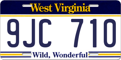WV license plate 9JC710