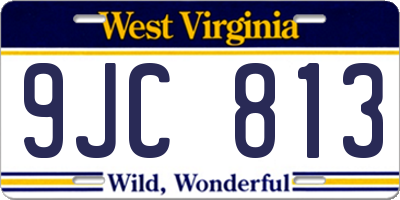 WV license plate 9JC813