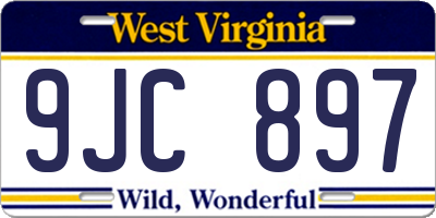 WV license plate 9JC897