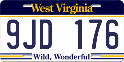 WV license plate 9JD176
