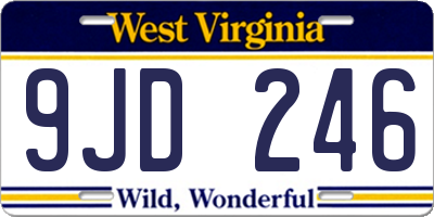 WV license plate 9JD246