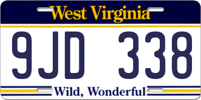 WV license plate 9JD338