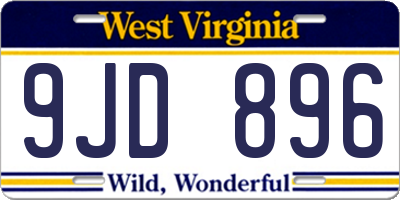 WV license plate 9JD896