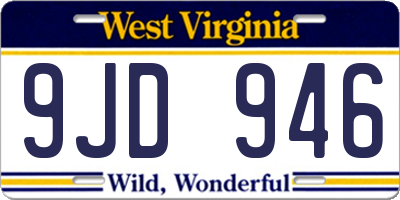 WV license plate 9JD946