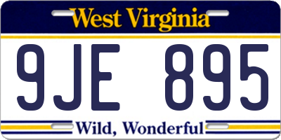 WV license plate 9JE895