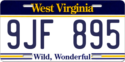 WV license plate 9JF895