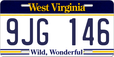 WV license plate 9JG146