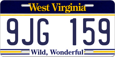 WV license plate 9JG159