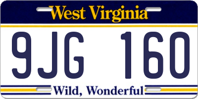 WV license plate 9JG160