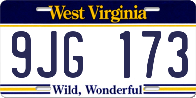 WV license plate 9JG173