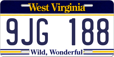 WV license plate 9JG188