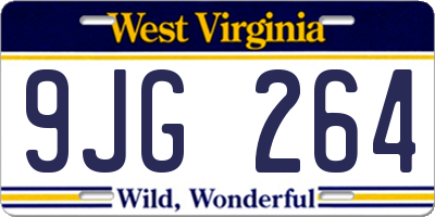 WV license plate 9JG264