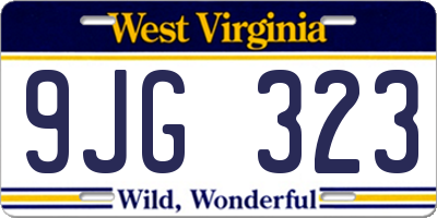 WV license plate 9JG323