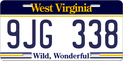 WV license plate 9JG338