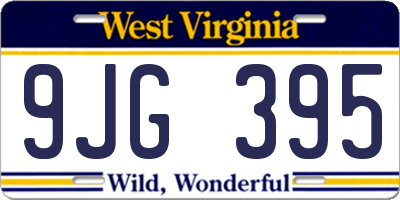 WV license plate 9JG395