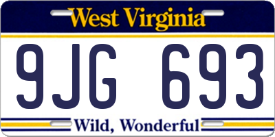 WV license plate 9JG693