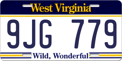WV license plate 9JG779