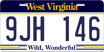 WV license plate 9JH146