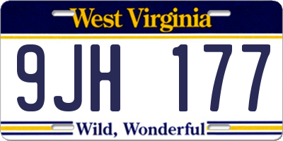 WV license plate 9JH177