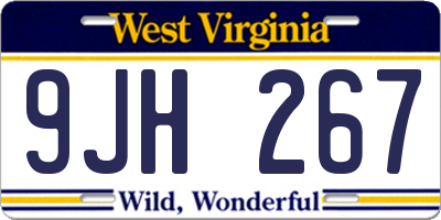 WV license plate 9JH267