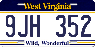 WV license plate 9JH352