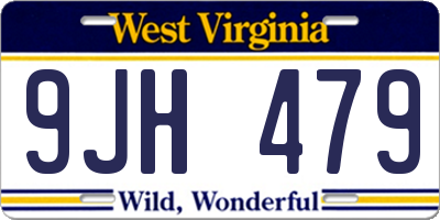 WV license plate 9JH479