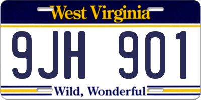 WV license plate 9JH901