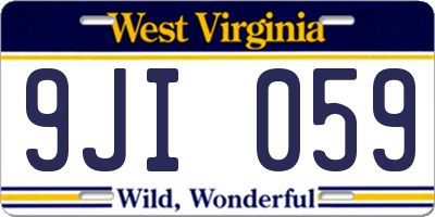 WV license plate 9JI059
