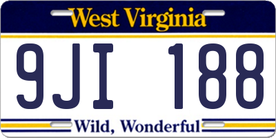 WV license plate 9JI188