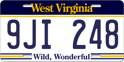 WV license plate 9JI248