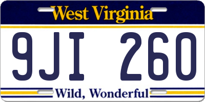 WV license plate 9JI260