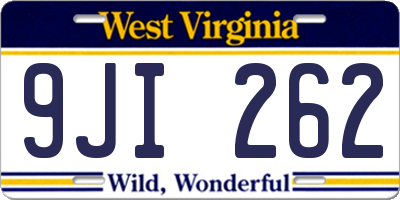 WV license plate 9JI262