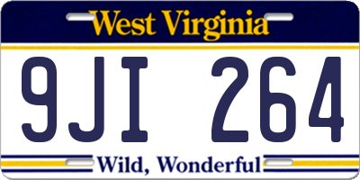 WV license plate 9JI264