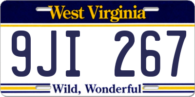 WV license plate 9JI267